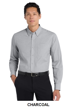 Port Authority Plaid Pattern Easy Care Shirt.  PORT A.  S639