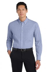Port Authority Plaid Pattern Easy Care Shirt.  PORT A.  S639