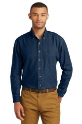 Port & Company® - Long Sleeve Value Denim Shirt.  PORT A.  SP10