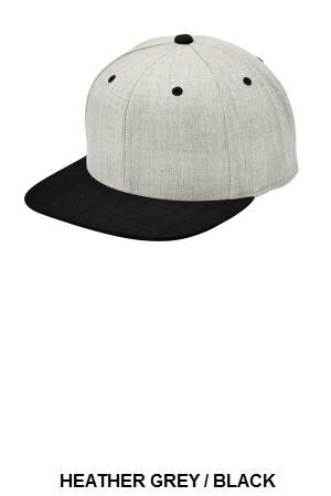 Sport-Tek Flat Bill Snapback Cap. STC19.