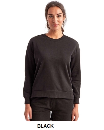 TriDri Women's Billie Side-Zip Crewneck Sweatshirt.  TRIDRI  TD600