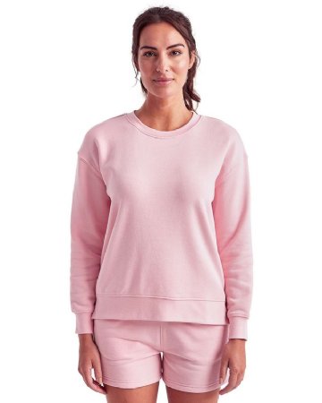 TriDri Women's Billie Side-Zip Crewneck Sweatshirt.  TRIDRI  TD600