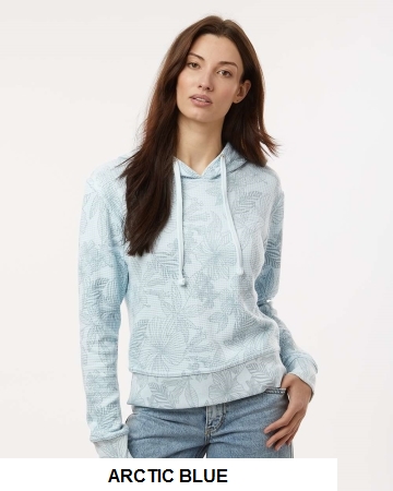 MV Sport - Womens Maddie Floral Print Hooded Sweatshirt - W24105.  MVSPORTS  W24105