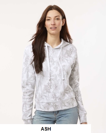 MV Sport - Womens Maddie Floral Print Hooded Sweatshirt - W24105.  MVSPORTS  W24105