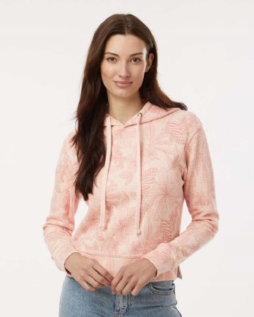 MV Sport - Womens Maddie Floral Print Hooded Sweatshirt - W24105.  MVSPORTS  W24105