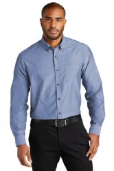 Port Authority® Long Sleeve Chambray Easy Care Shirt.  PORT A.  W382