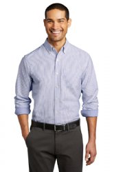 Port Authority® SuperPro™ Oxford Stripe Shirt.  PORT A.  W657