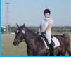 Holly Beadle warming up Angie for a Dressage Competition at the Los Collinas Equestrian Center