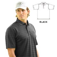 MONT 1067 Men's Dry Swing Tonal Stripe Textured Polo Shirt