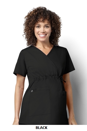 WONDER WINK  WW145 Women?s Maternity Mock Wrap Top