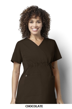 WONDER WINK  WW145 Women?s Maternity Mock Wrap Top