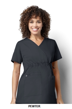 WONDER WINK  WW145 Women?s Maternity Mock Wrap Top