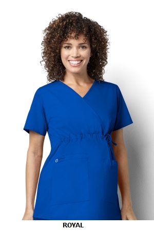 WONDER WINK  WW145 Women?s Maternity Mock Wrap Top