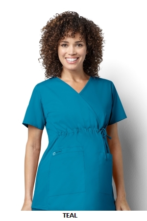 WONDER WINK  WW145 Women?s Maternity Mock Wrap Top