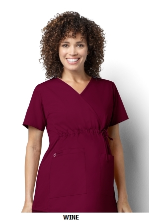 WONDER WINK  WW145 Women?s Maternity Mock Wrap Top