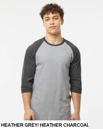 Tultex Unisex Fine Jersey Raglan T-Shirt.  TULTEX  245
