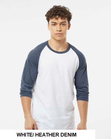 Tultex Unisex Fine Jersey Raglan T-Shirt.  TULTEX  245