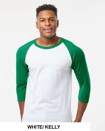 Tultex Unisex Fine Jersey Raglan T-Shirt.  TULTEX  245