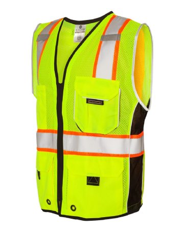ML Kishigo - Black Series Heavy Duty Vest (LIME) - 1513