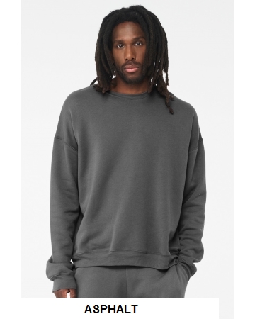 Bella + Canvas Unisex Sponge Fleece Drop Shoulder Sweatshirt.  BELLA  3945