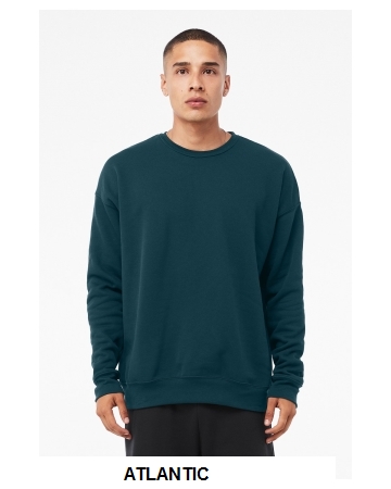 Bella + Canvas Unisex Sponge Fleece Drop Shoulder Sweatshirt.  BELLA  3945