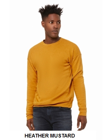 Bella + Canvas Unisex Sponge Fleece Drop Shoulder Sweatshirt.  BELLA  3945