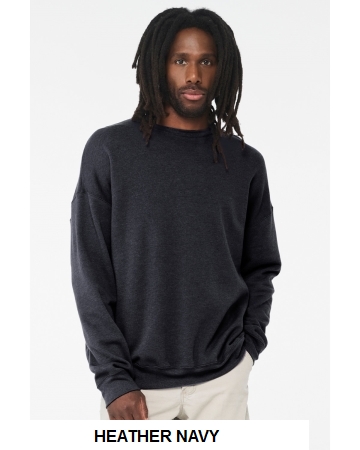 Bella + Canvas Unisex Sponge Fleece Drop Shoulder Sweatshirt.  BELLA  3945