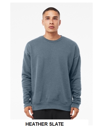 Bella + Canvas Unisex Sponge Fleece Drop Shoulder Sweatshirt.  BELLA  3945