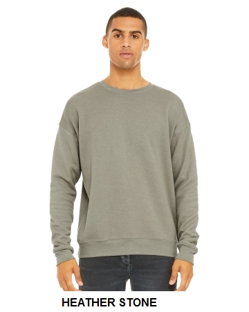 Bella + Canvas Unisex Sponge Fleece Drop Shoulder Sweatshirt.  BELLA  3945