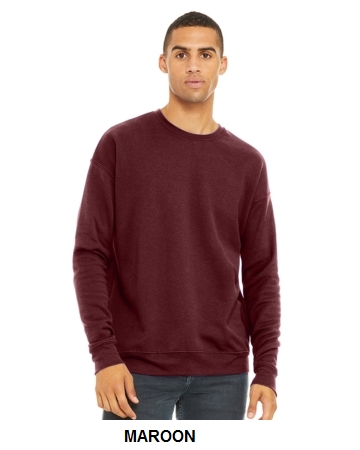 Bella + Canvas Unisex Sponge Fleece Drop Shoulder Sweatshirt.  BELLA  3945