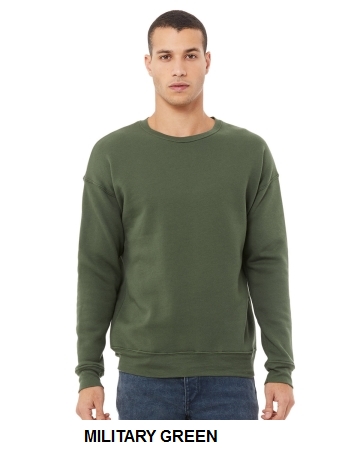 Bella + Canvas Unisex Sponge Fleece Drop Shoulder Sweatshirt.  BELLA  3945