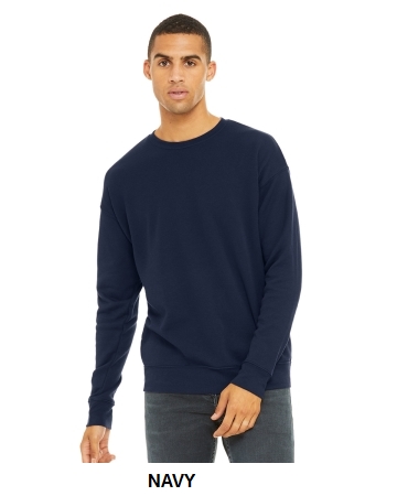 Bella + Canvas Unisex Sponge Fleece Drop Shoulder Sweatshirt.  BELLA  3945