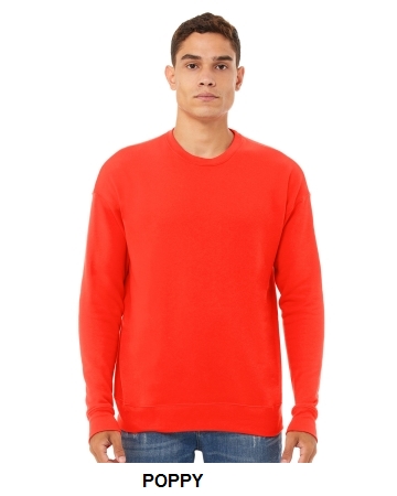 Bella + Canvas Unisex Sponge Fleece Drop Shoulder Sweatshirt.  BELLA  3945