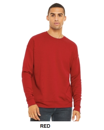 Bella + Canvas Unisex Sponge Fleece Drop Shoulder Sweatshirt.  BELLA  3945