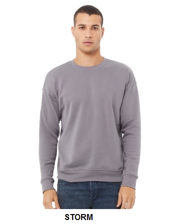 Bella + Canvas Unisex Sponge Fleece Drop Shoulder Sweatshirt.  BELLA  3945