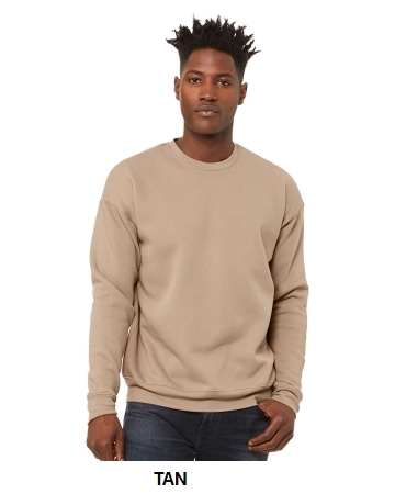 Bella + Canvas Unisex Sponge Fleece Drop Shoulder Sweatshirt.  BELLA  3945