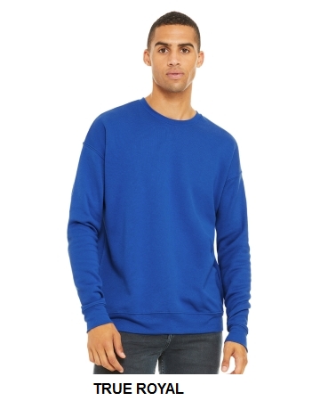 Bella + Canvas Unisex Sponge Fleece Drop Shoulder Sweatshirt.  BELLA  3945