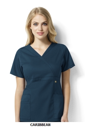 WONDER WINK  WW6219 Elizabeth - Women?s Mock Wrap Top