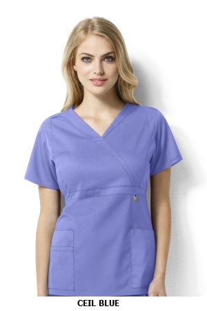 WONDER WINK  WW6219 Elizabeth - Women?s Mock Wrap Top