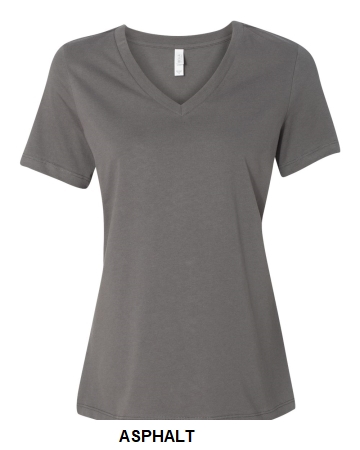 BELLA + CANVAS Women’s Relaxed Jersey V-Neck Tee.  BELLA  6405