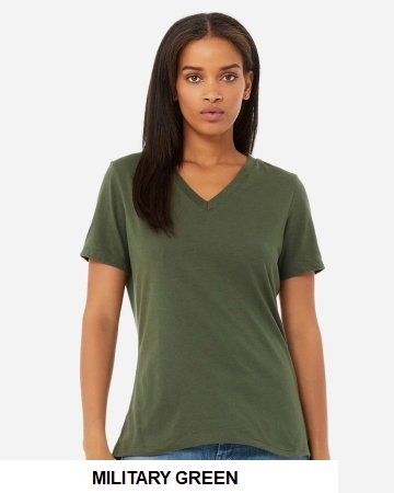 BELLA + CANVAS Women’s Relaxed Jersey V-Neck Tee.  BELLA  6405