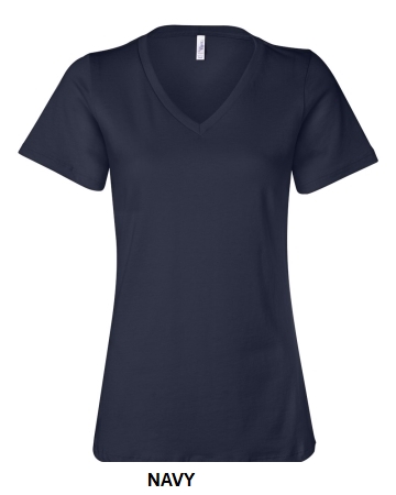 BELLA + CANVAS Women’s Relaxed Jersey V-Neck Tee.  BELLA  6405