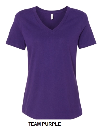 BELLA + CANVAS Women’s Relaxed Jersey V-Neck Tee.  BELLA  6405