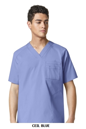 WONDER WINK  WW6718 Men?s Pocket V-Neck Top