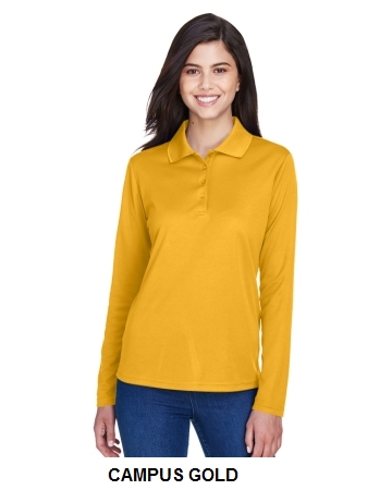 CORE365 Ladies Pinnacle Performance Long-Sleeve Pique Polo.  CORE365  78192