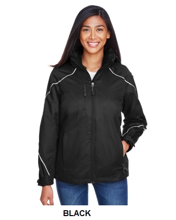 North End Ladies' Angle 3-in-1 Jacket with Bonded Fleece Liner.  N. END  78196