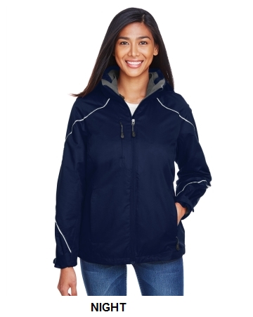 North End Ladies' Angle 3-in-1 Jacket with Bonded Fleece Liner.  N. END  78196