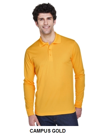 CORE365 Mens Pinnacle Performance Long-Sleeve Pique Polo.  CORE365  88192