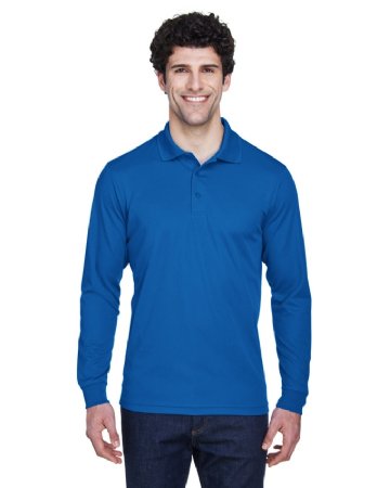 CORE365 Mens Pinnacle Performance Long-Sleeve Pique Polo.  CORE365  88192
