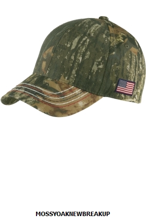 Port Authority? Americana Contrast Stitch Camouflage Cap. C909.